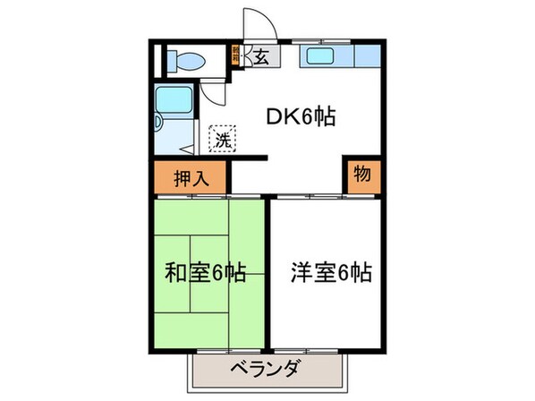 ハイツ保原の物件間取画像